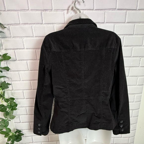 ST JOHN’S BAY  Women's Black Corduroy blazer stretch Jacket/size M - Picture 6 of 9